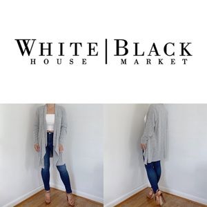 White House Black Market Gray Duster Cardigan